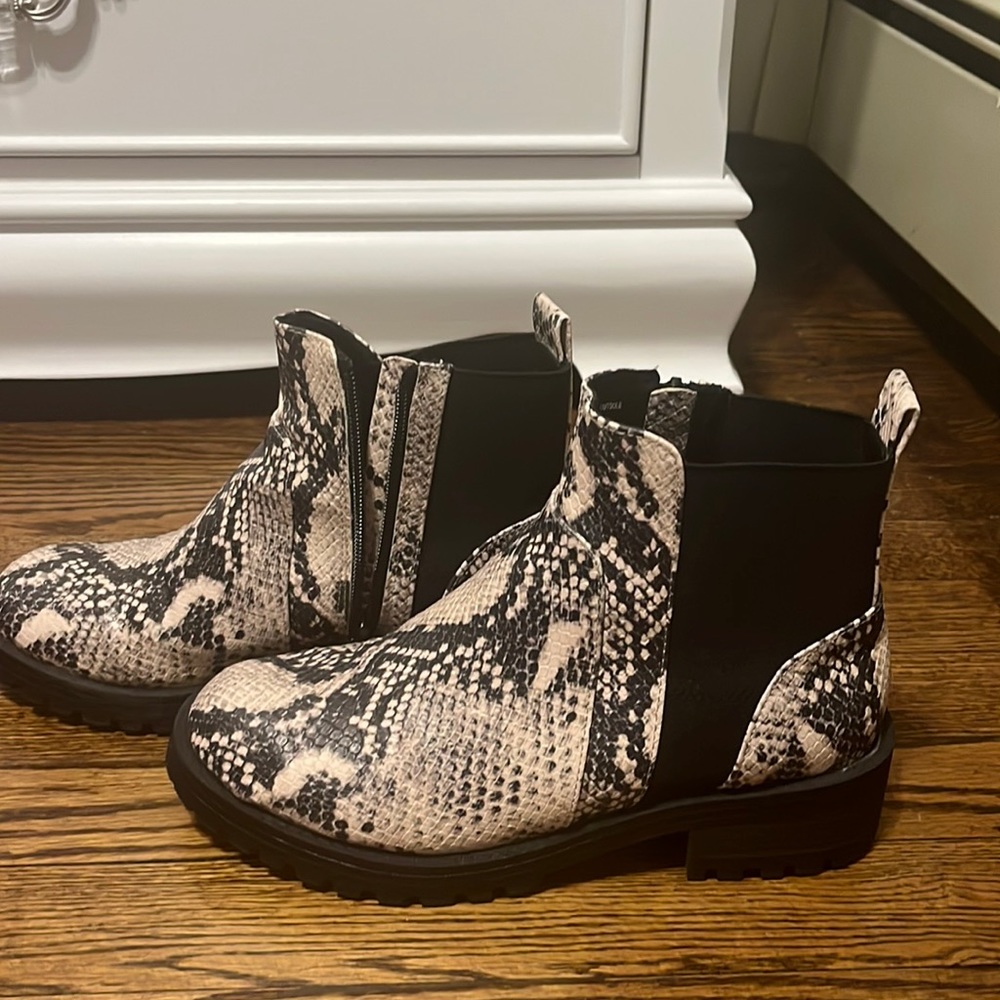Snake Skin Ankle Boots